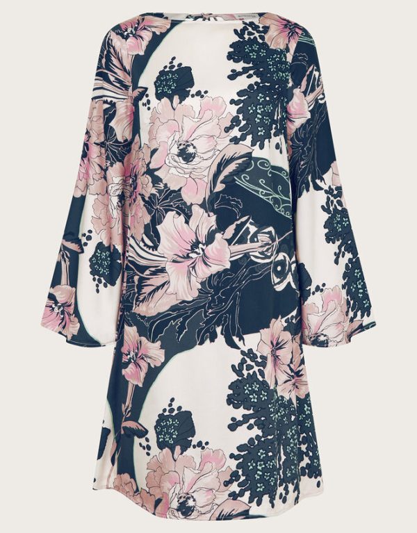 Monsoon Kathryn Tunic Floral Dress Pink - Image 6