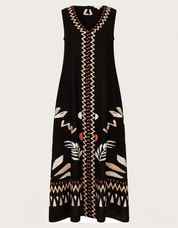 Monsoon Carlotta Midi Dress Black - Image 5