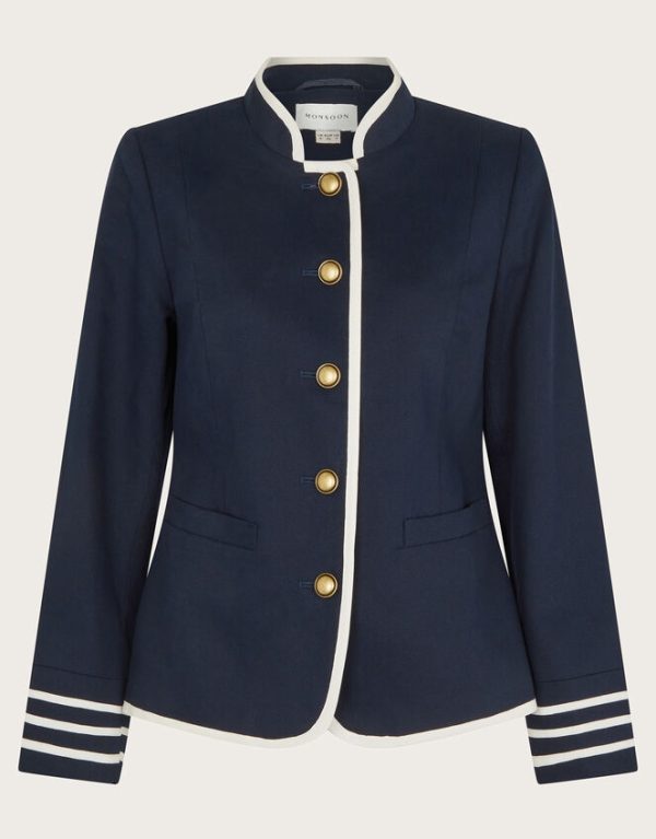 Monsoon Mali Military Blazer Blue - Image 5