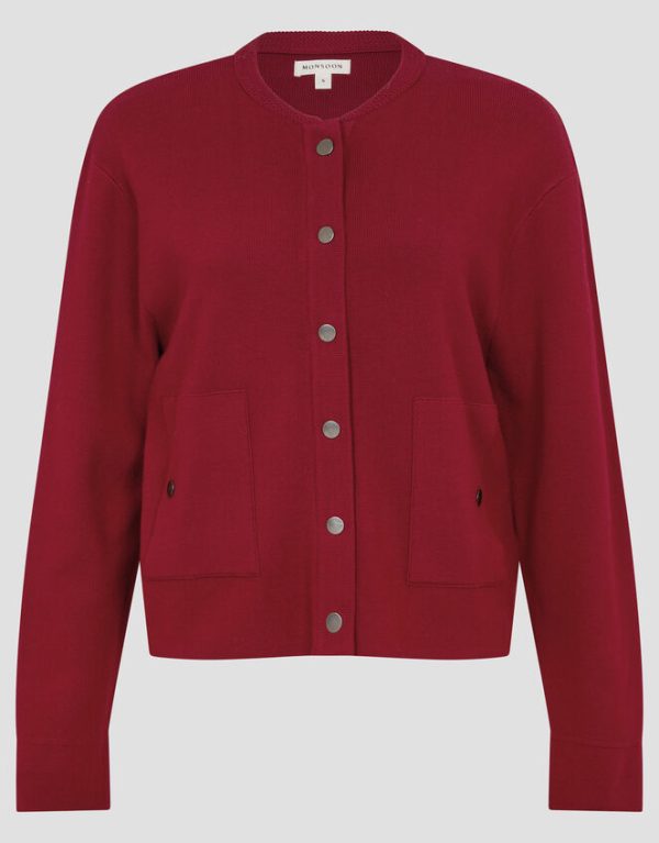 Monsoon Bay Utility Cardigan Red - Image 5