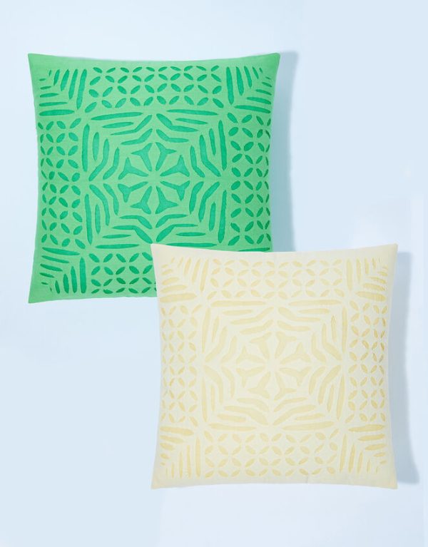 Monsoon Geometric Embroidered Cushions Set of Two