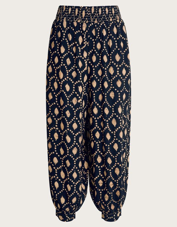 Monsoon Rhea Batik Dye Trousers Black - Image 5