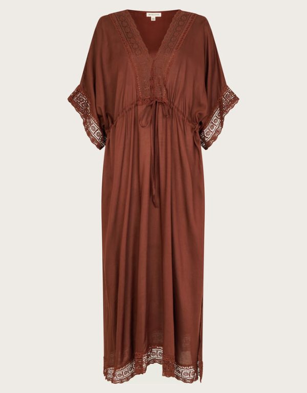 Monsoon Cali Crochet Kaftan Dress - Image 5