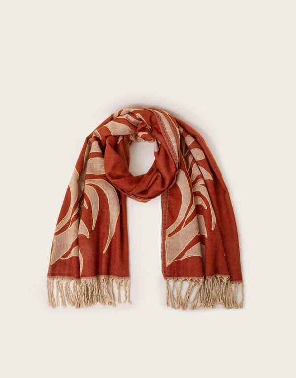 Monsoon Mya Applique Blanket Scarf Red