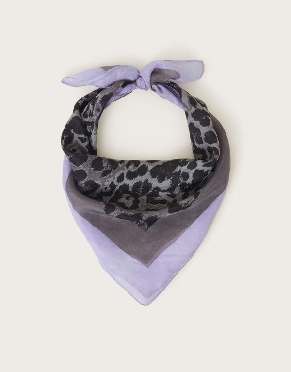 Monsoon Mabe Leopard Print Silk Scarf