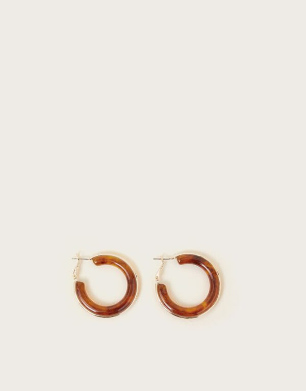 Monsoon Tortoiseshell Hoop Earrings