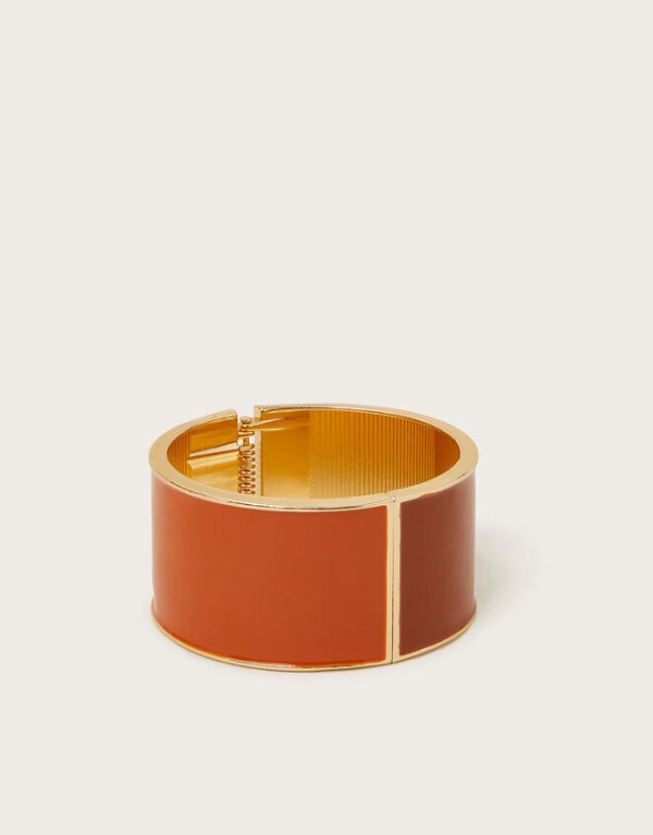 Monsoon Two Tone Cuff Bracelet Orange