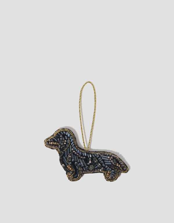 Monsoon Embellished Sausage Dog Christmas Tree Decoration