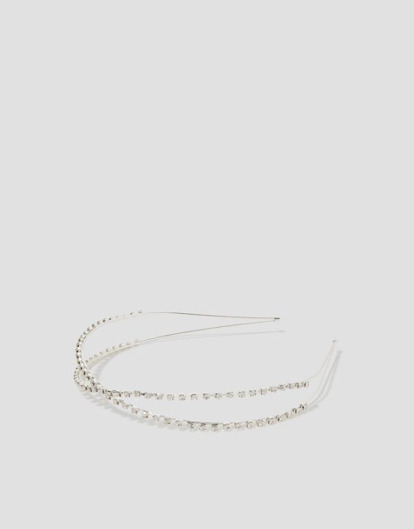 Monsoon Fine Diamante Cross Headband