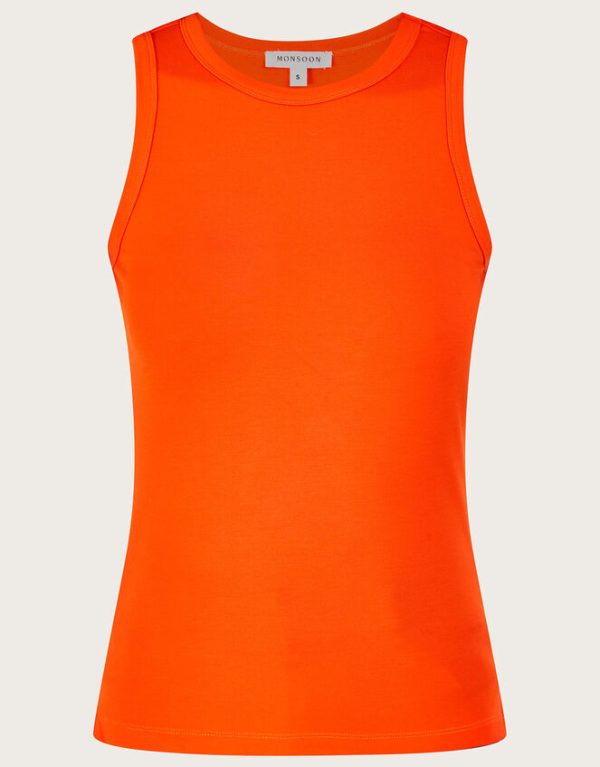 Monsoon Jersey Cami Tank Top Orange - Image 5