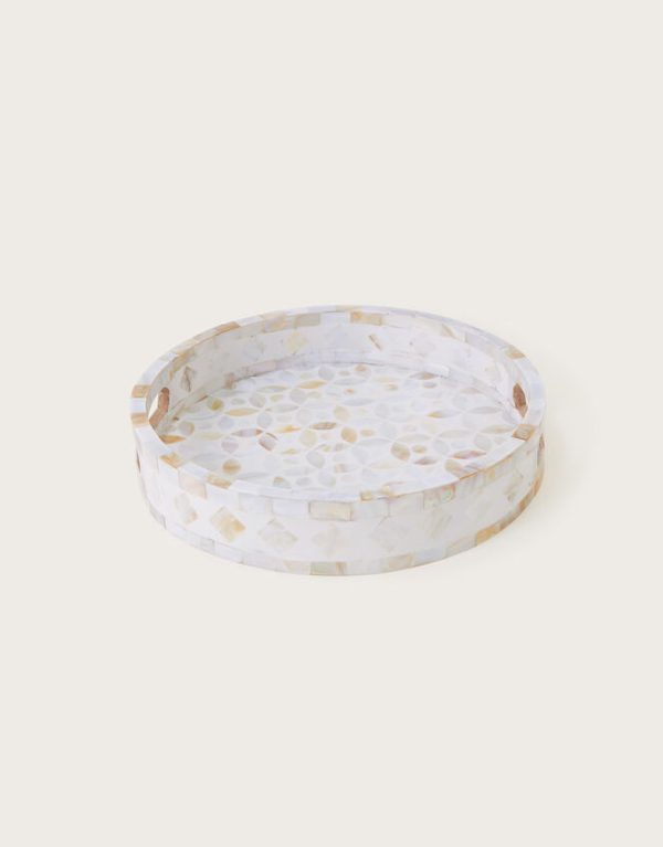 Monsoon Mother of Pearl Round Tray