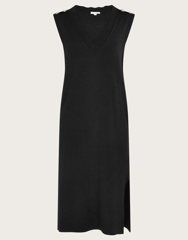 Monsoon Tabard Midi Dress Black - Image 5