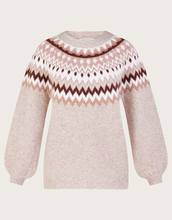 Monsoon Fen Fair Isle Jumper Natural - Image 5