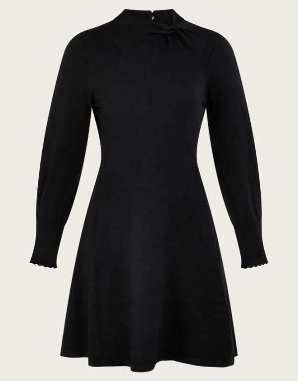 Monsoon Tate Twist Dress Black - Image 5