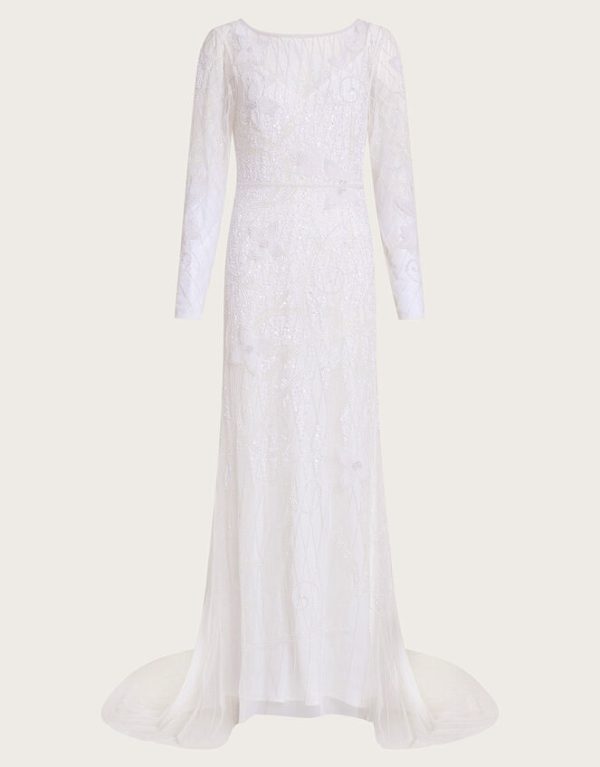 Monsoon Alexa Beaded Bridal Dress Ivory - Image 5