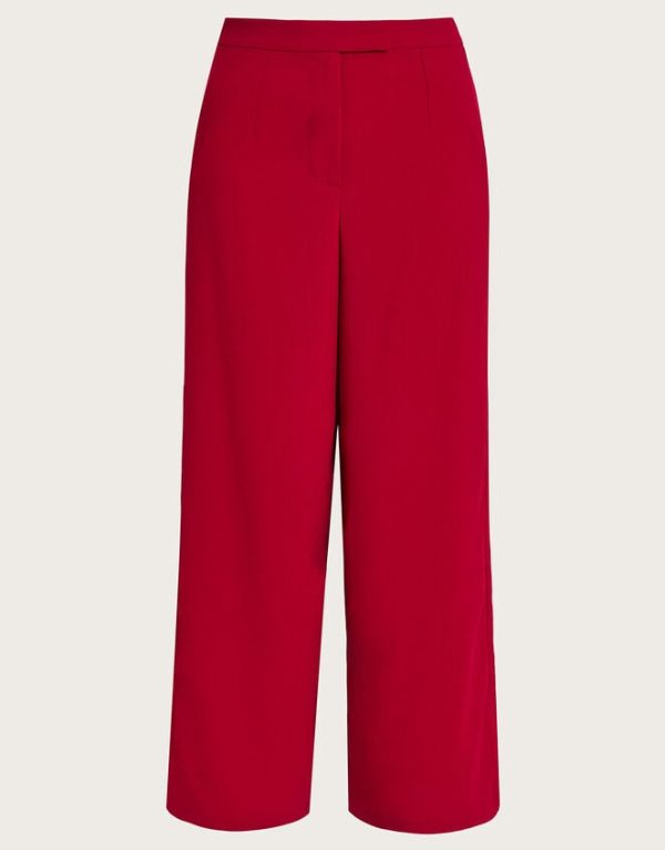 Monsoon Raya Wide Leg Trousers Red - Image 6