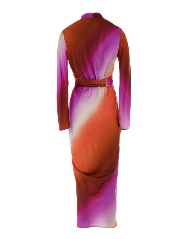 Monsoon Devotion Twins Ombre Satin Dress Purple - Image 4