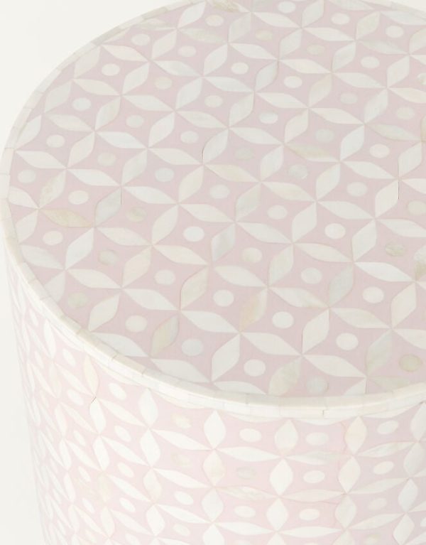 Monsoon Patterned Cylinder Bedside Table - Image 3