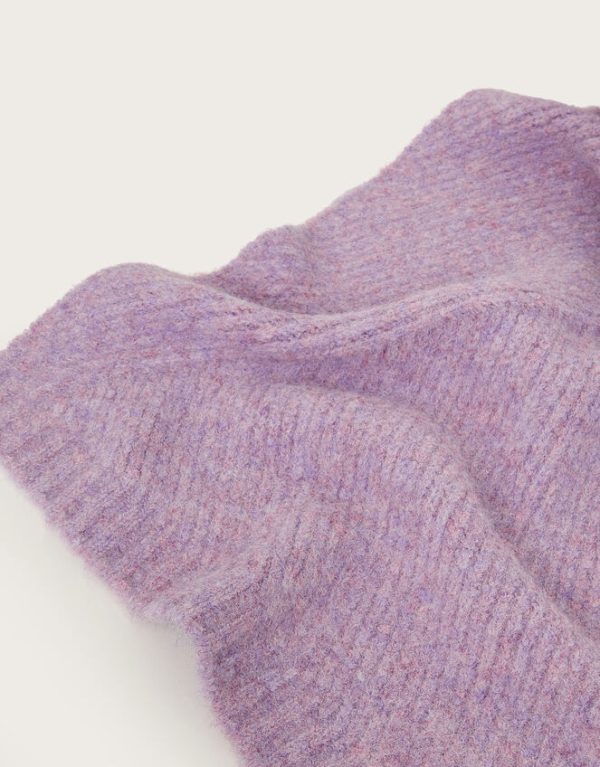 Monsoon Taffy Rib Knit Scarf Purple - Image 3