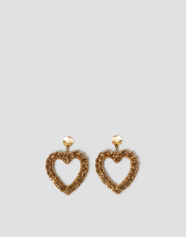 Monsoon Gemstone Heart Drop Earrings - Image 2