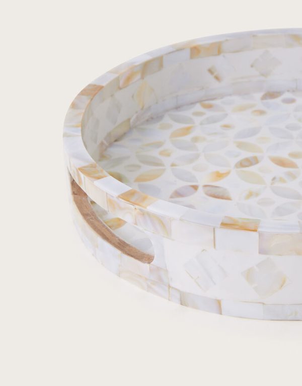 Monsoon Mother of Pearl Round Tray - Image 2