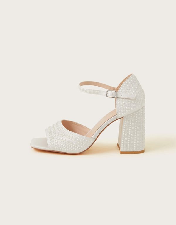 Monsoon Pearl Bridal Heel Sandals Ivory - Image 2