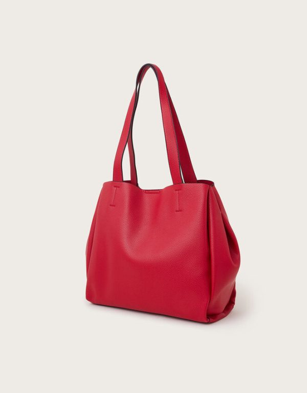 Monsoon Zoe Pocket Tote Bag Red - Image 3