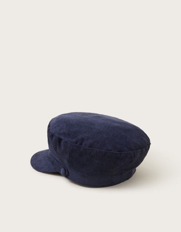 Monsoon Cord Baker Boy Hat Blue - Image 2