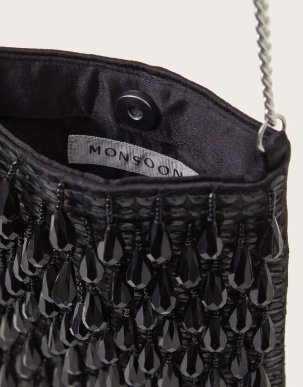 Monsoon Tess Tear Drop Phone Bag Black - Image 3