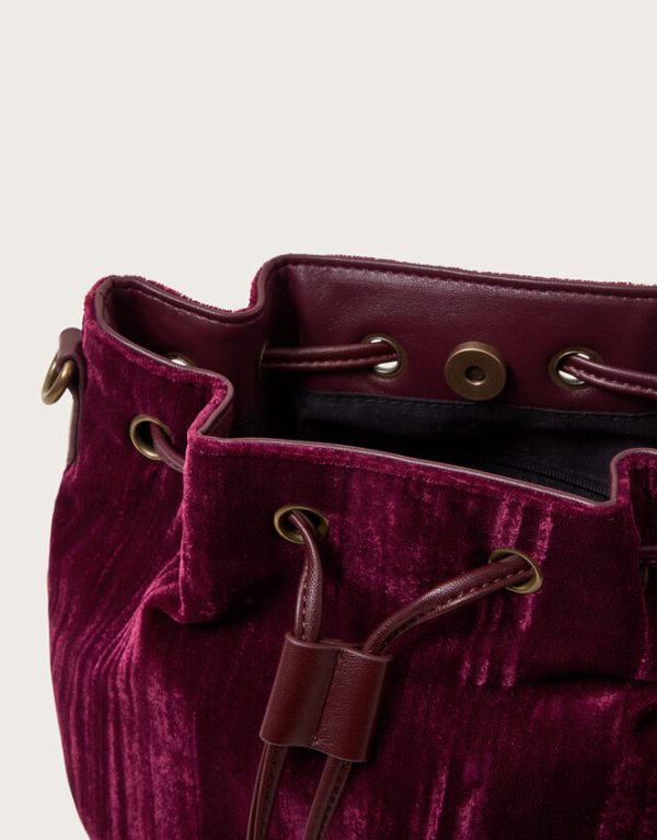 Monsoon Alice Velvet Bucket Bag - Image 3