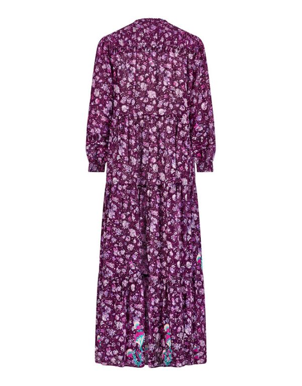 Monsoon East Elynee Floral Maxi Dress Purple - Image 5