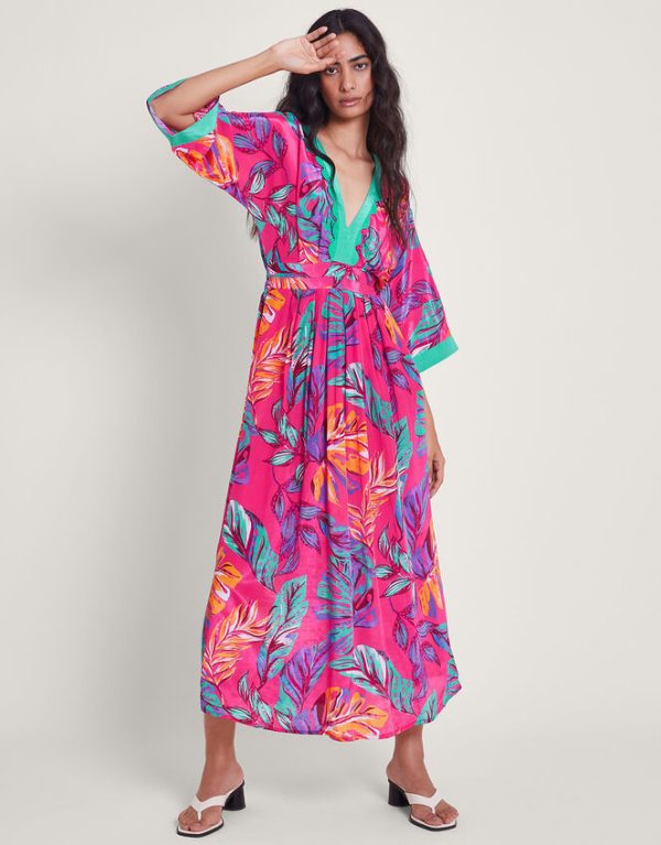 Monsoon Aura Maxi Dress Pink