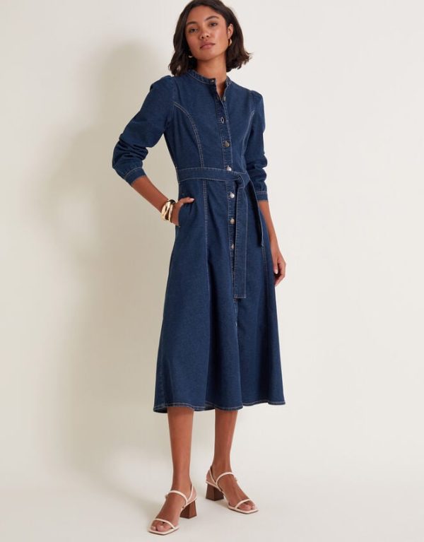 Monsoon Lulu Denim Dress Blue