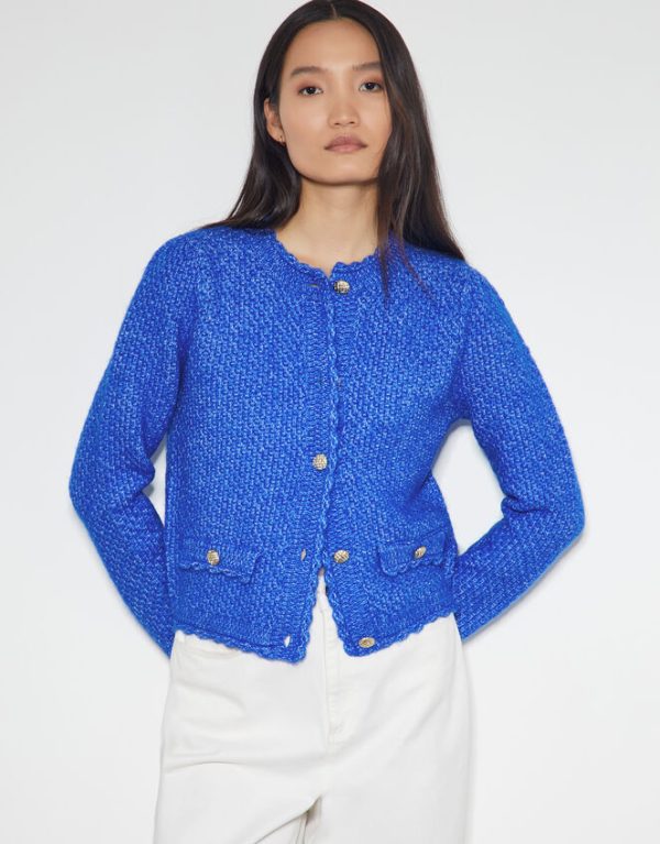 Monsoon Suki Stitch Cardigan Blue