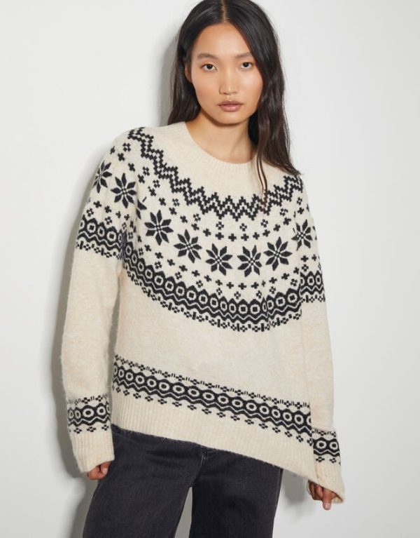 Monsoon Fin Fair Isle JumperIvory