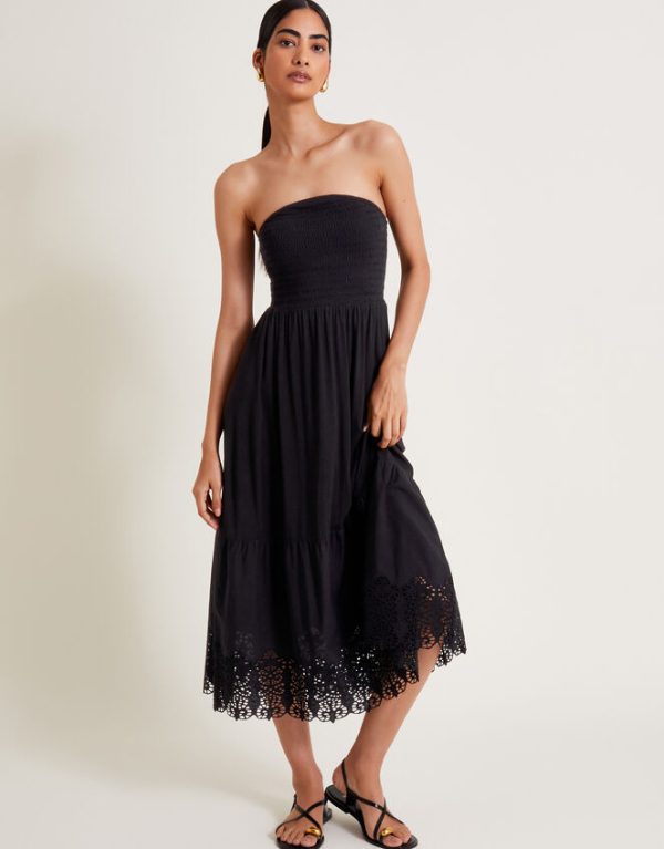 Monsoon Bailey Bandeau Dress Black