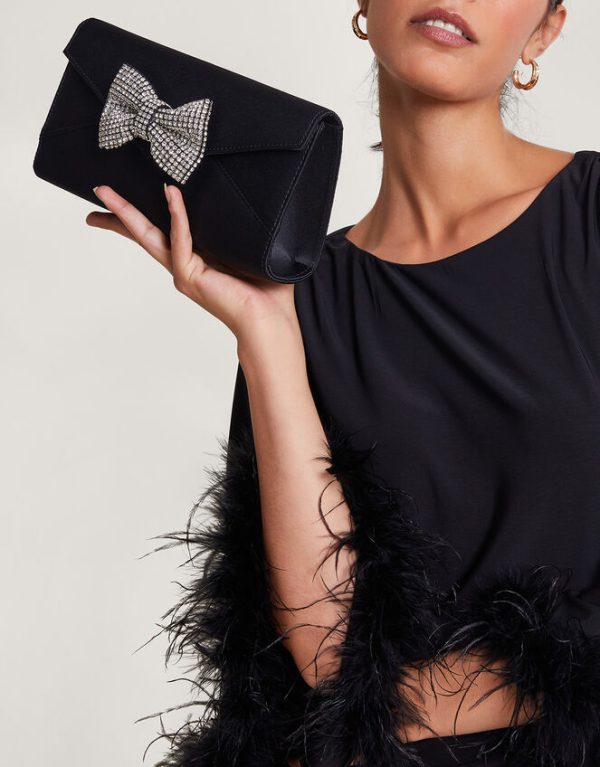 Monsoon Diamante Bow Clutch