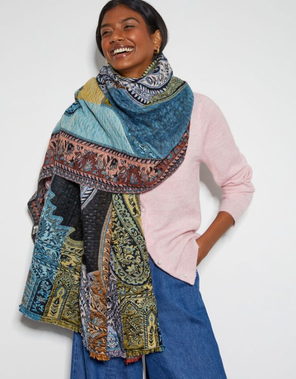 Monsoon Lil Paisley Patchwork Scarf