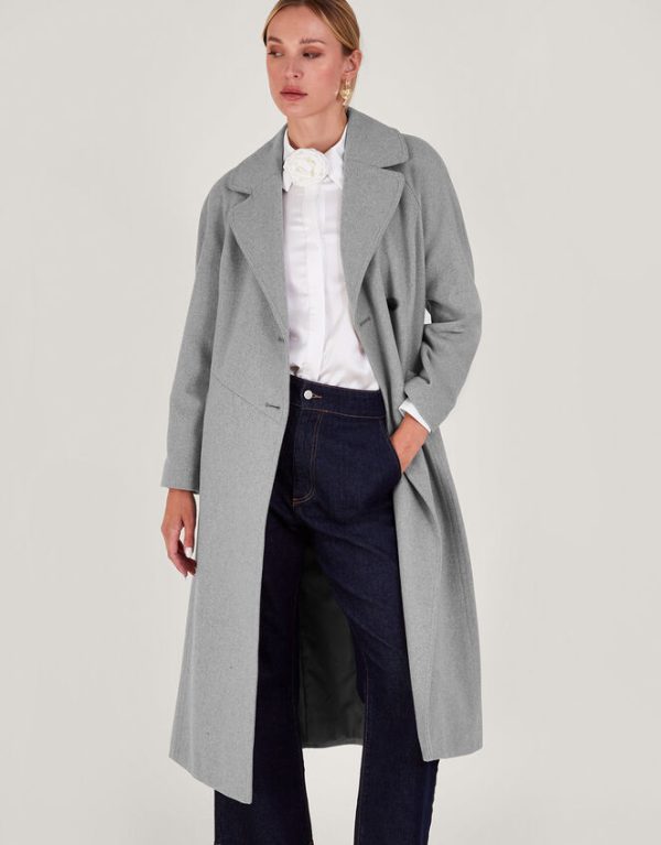 Monsoon Alanna Smart Coat Grey - Image 2