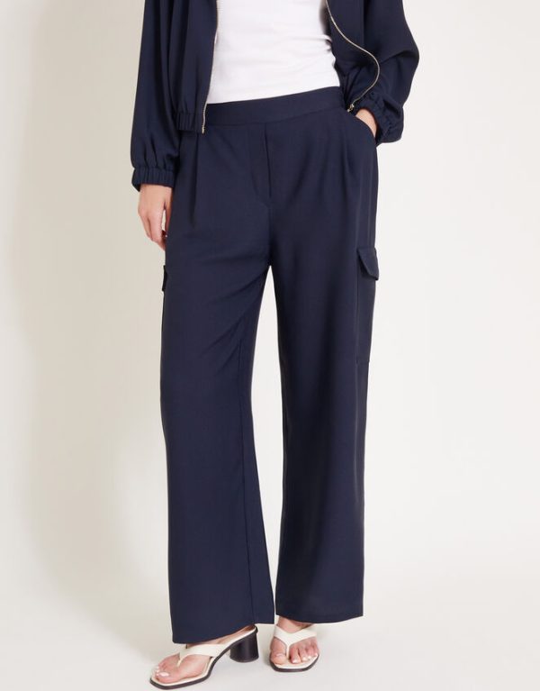 Monsoon Jody Cargo Trousers Blue - Image 2