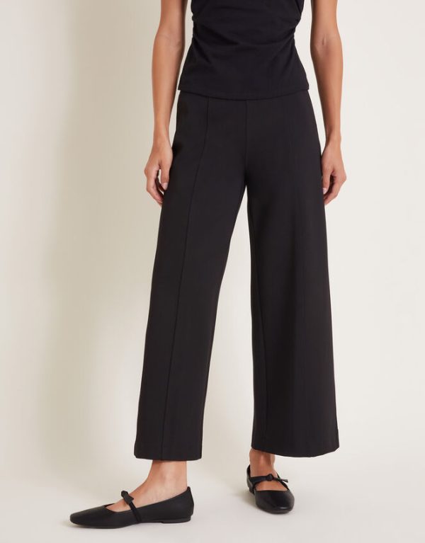 Monsoon Paula Ponte Bootcut Trousers Black - Image 2