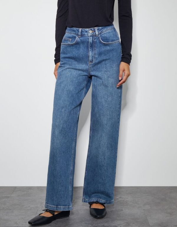 Monsoon Ruby Wide Leg Jeans Blue - Image 2