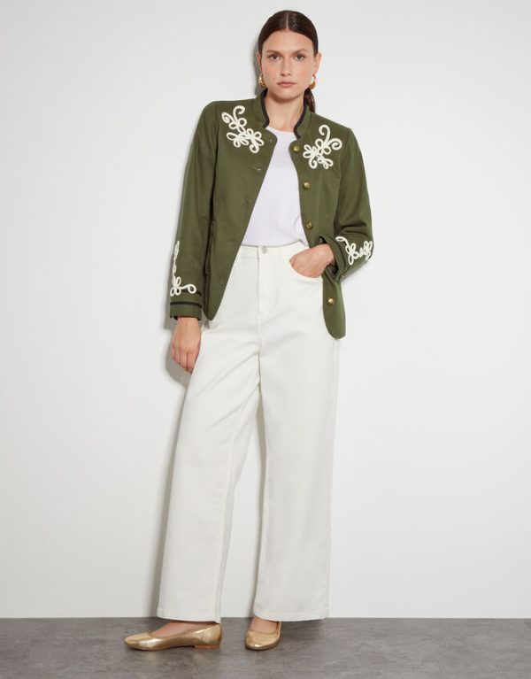 Monsoon Eden Cornelli Embroidered Jacket Green - Image 2