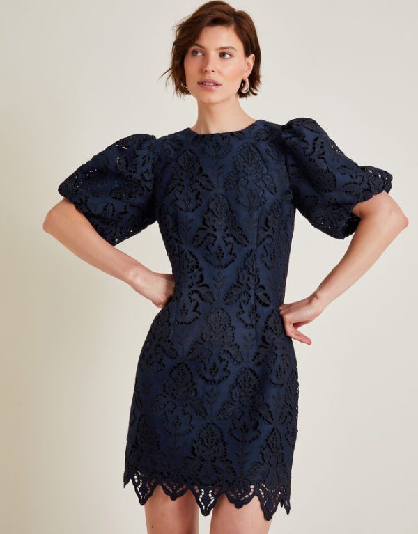 Monsoon Lila Lace Tunic Mini Dress Blue - Image 2