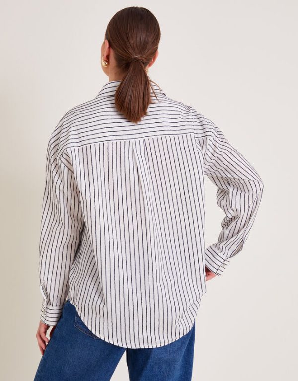 Monsoon Gilly Stripe Shirt Ivory - Image 3