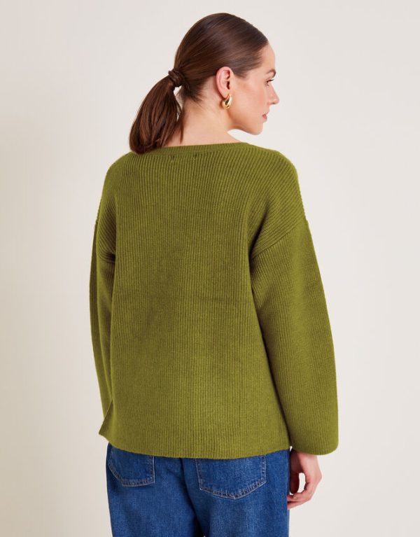 Monsoon Luci Longline Jumper Green - Image 3