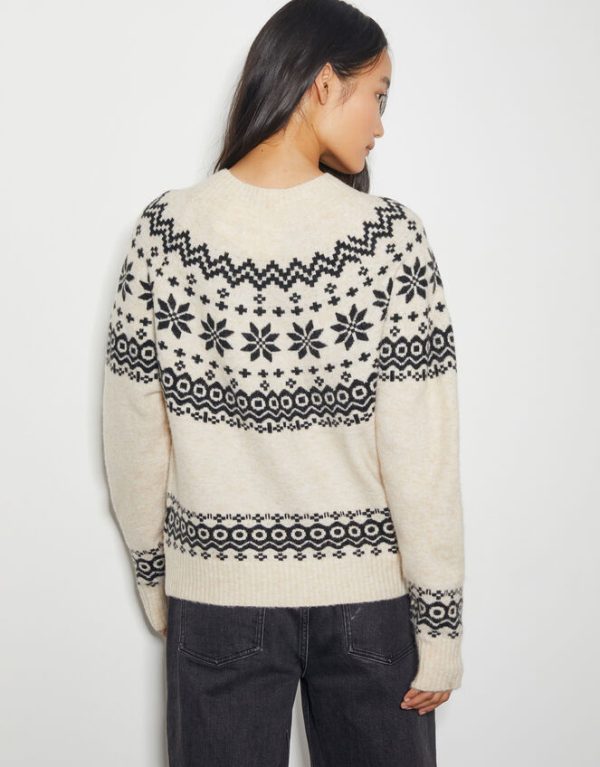 Monsoon Fin Fair Isle JumperIvory - Image 3