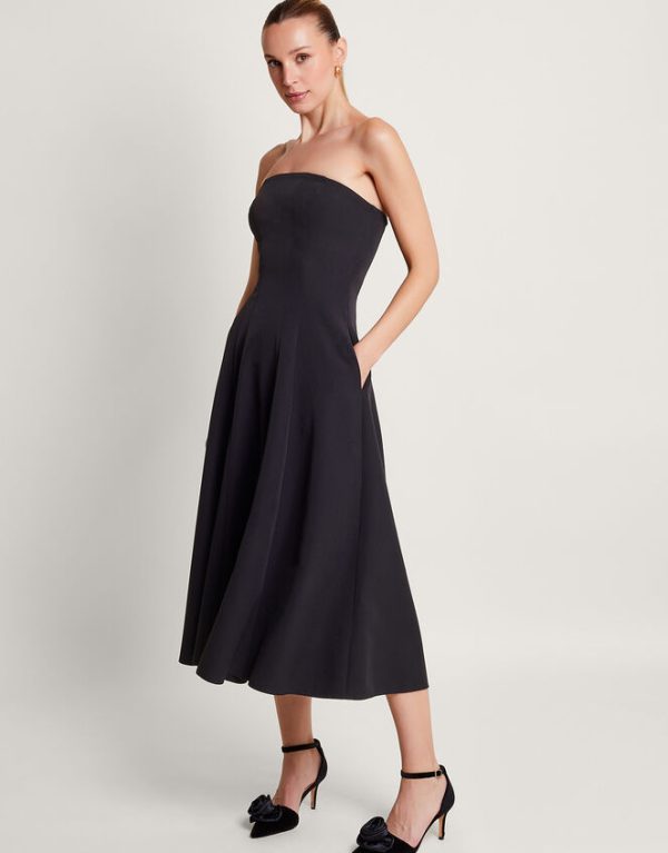 Monsoon Briar Bandeau Dress Black - Image 2