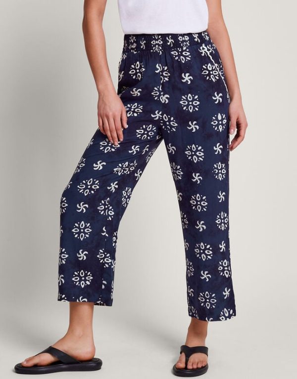 Monsoon Loretta Batik Trousers Blue - Image 2