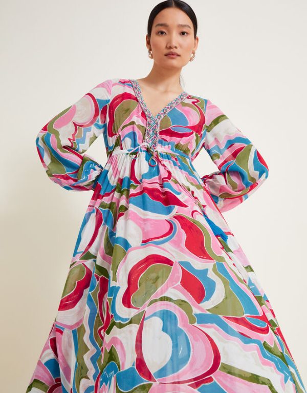 Monsoon Mathilde Kaftan Pink - Image 3